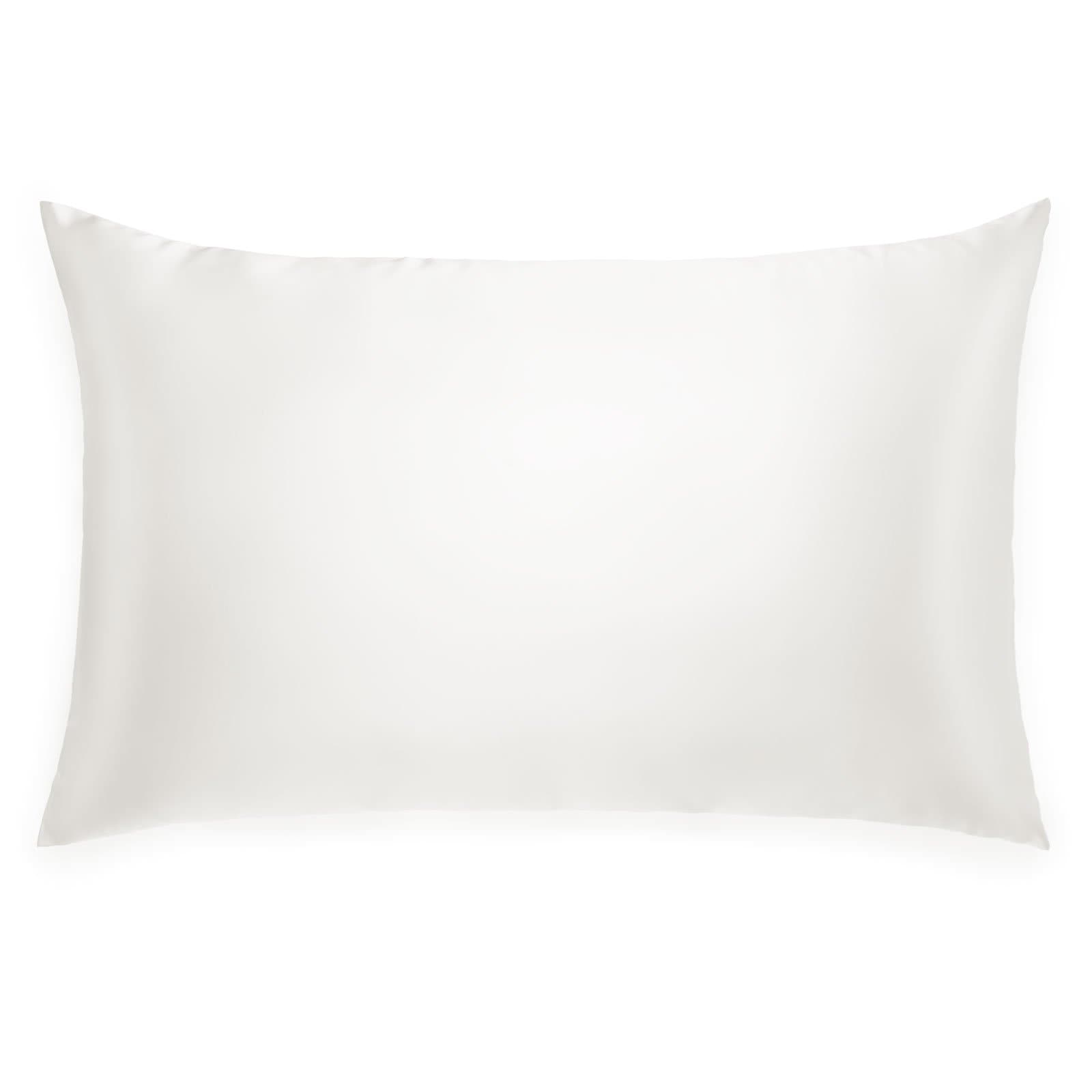 Queen size Silk Works London 100% mulberry silk ivory silk pillowcase with zip closure