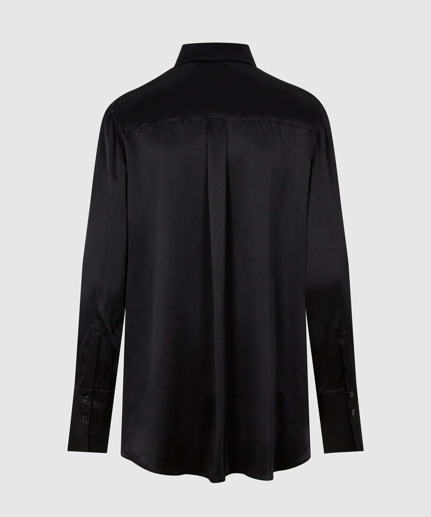 Black - Oversized Silk Shirt