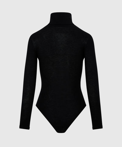 Black 100% Silk and Cashmere Bodysuit