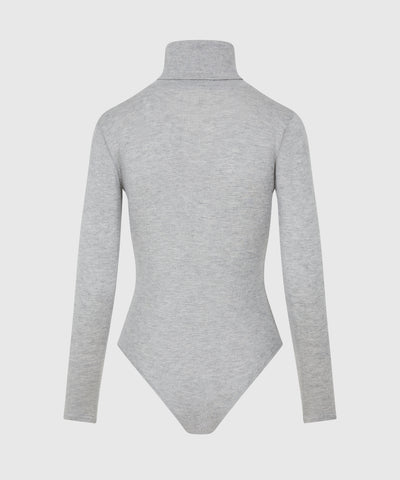 Grey Silk and Cashmere Bodysuit