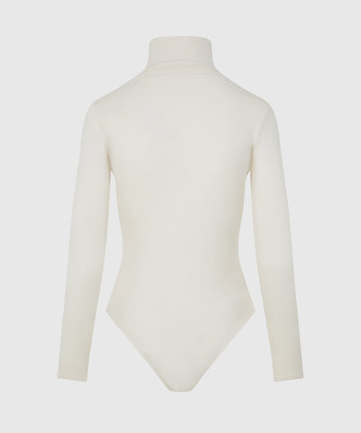 Chalk Silk and Cashmere Bodysuit