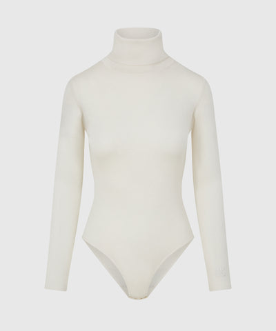 Chalk Silk and Cashmere Bodysuit