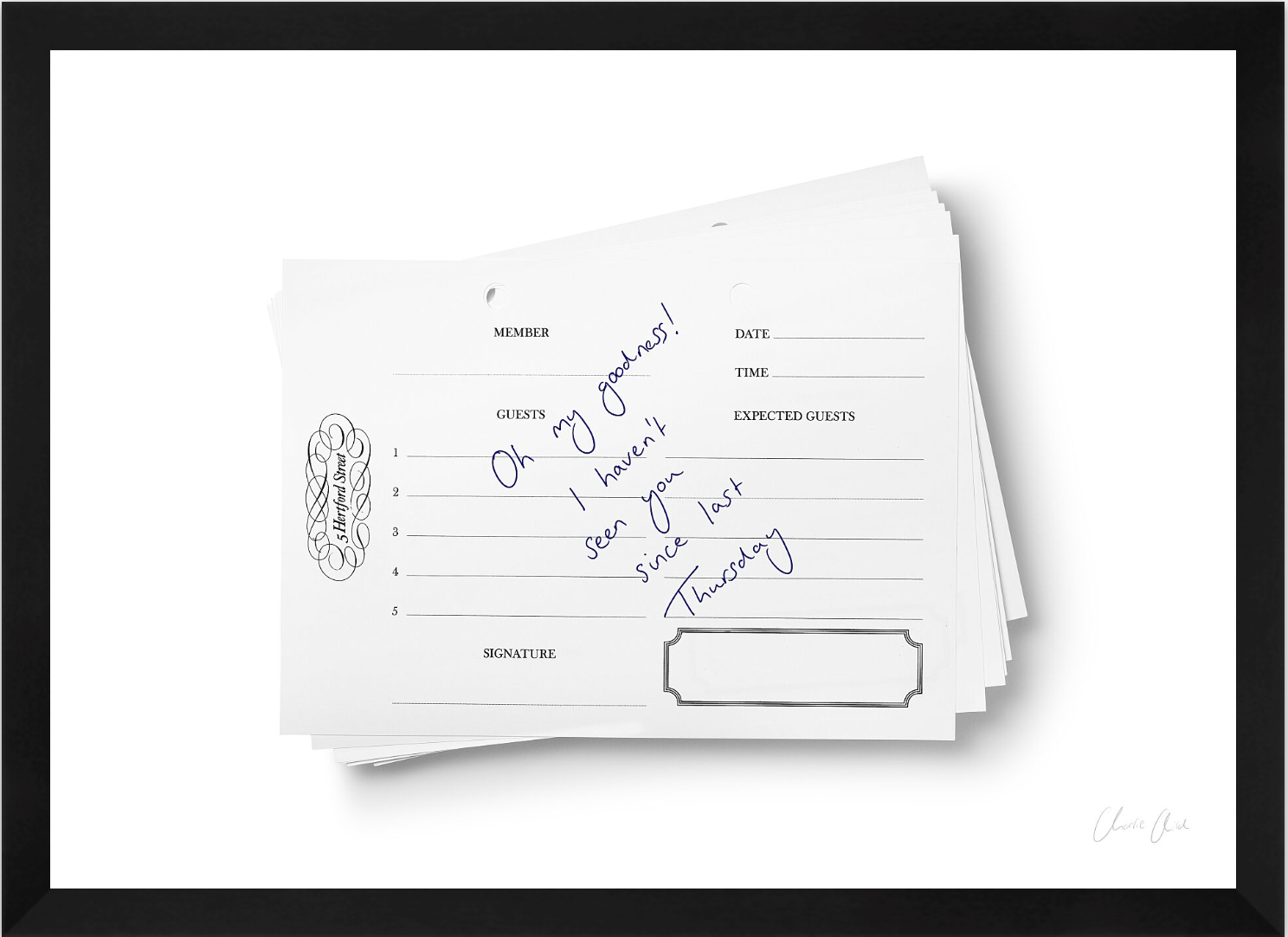 5 Hertford Street Guestbook i