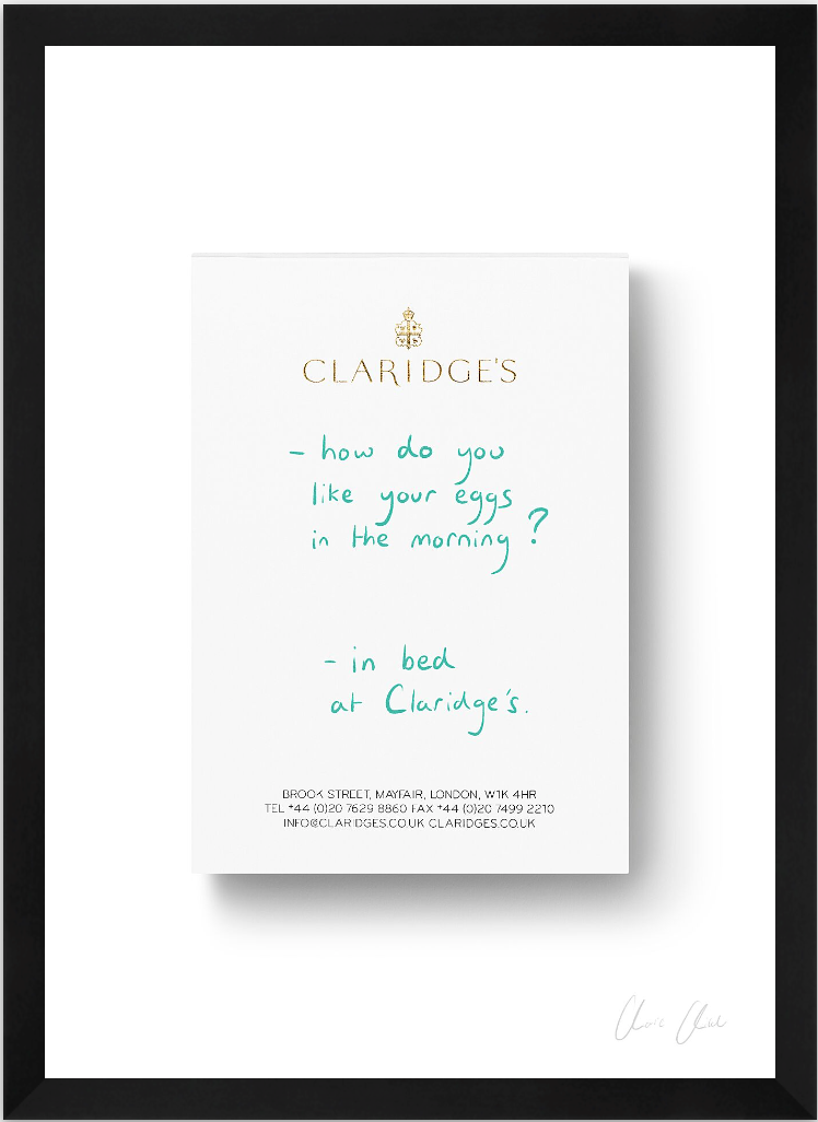Notepad at Claridge&