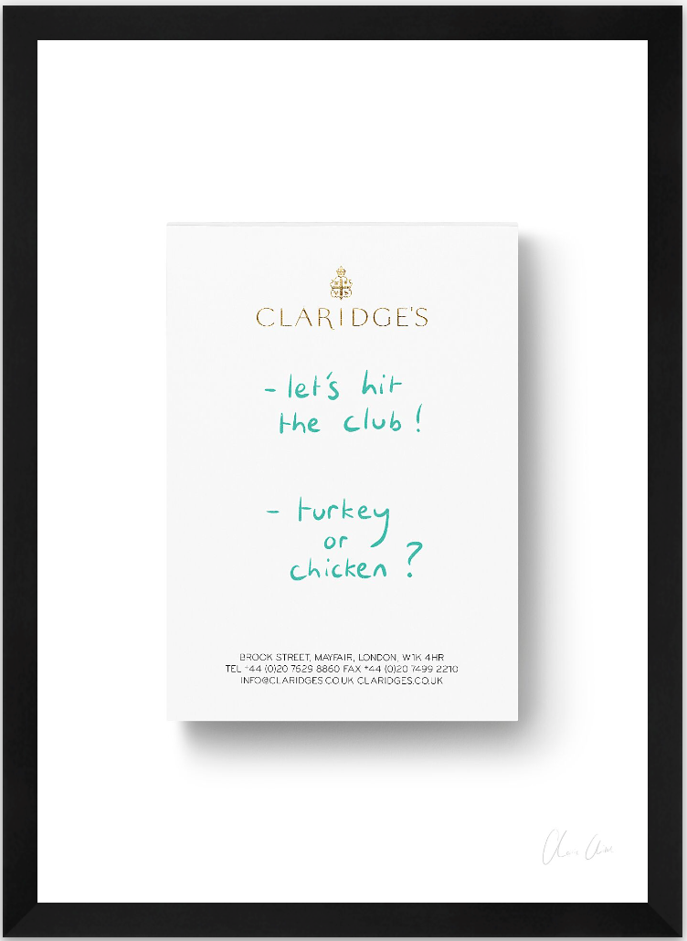 Notepad at Claridge&