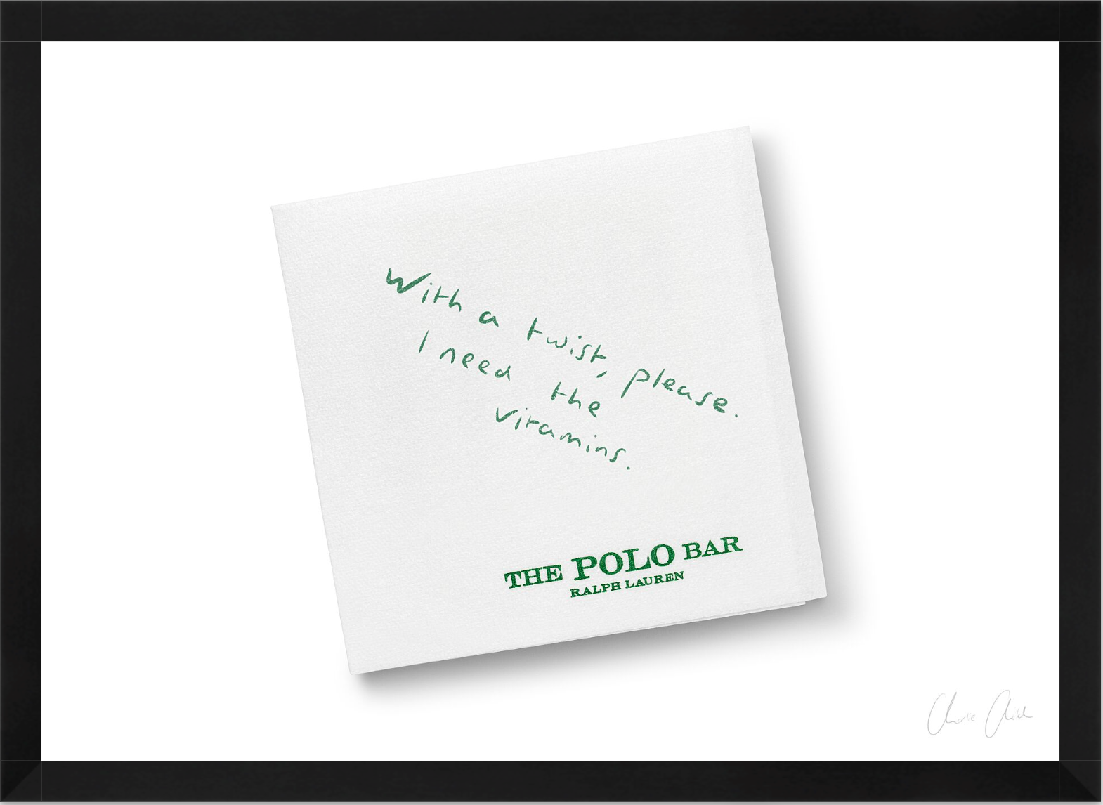 Napkin at The Polo Bar