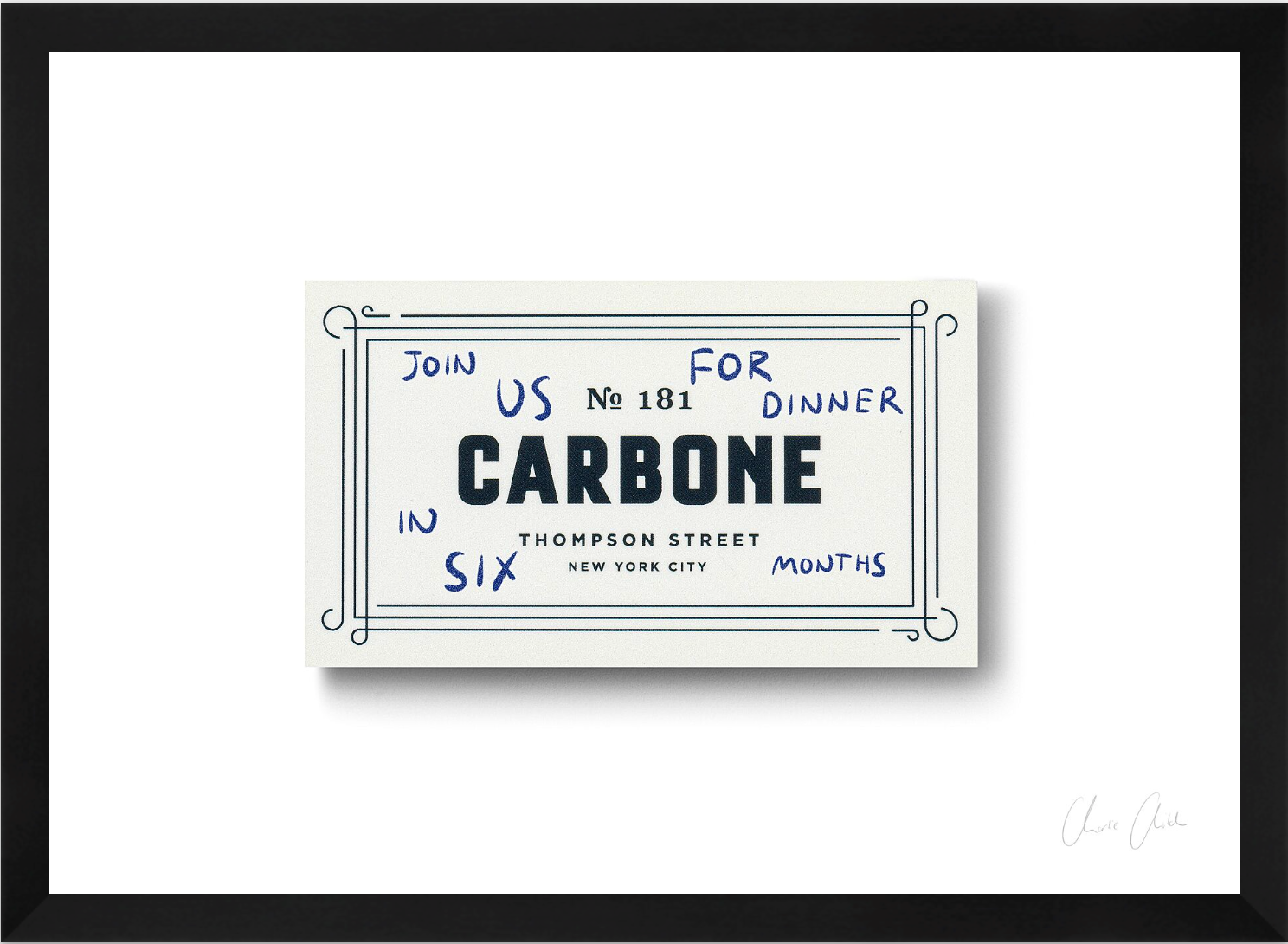 Card at Carbone i