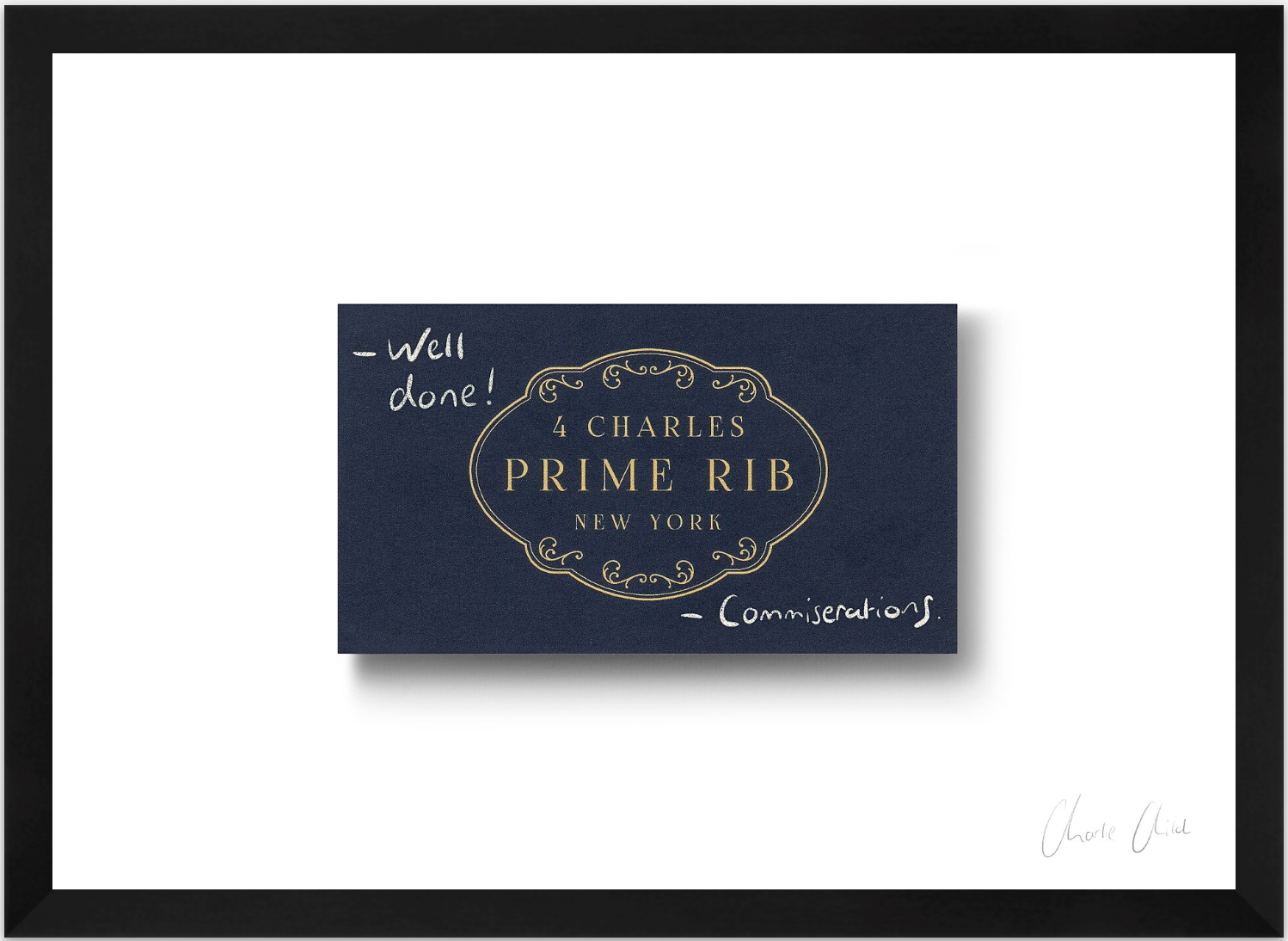 Card at 4 Charles Prime Rib