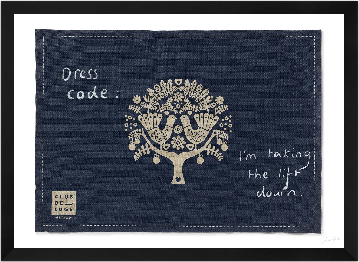 Placemat at Club de Luge