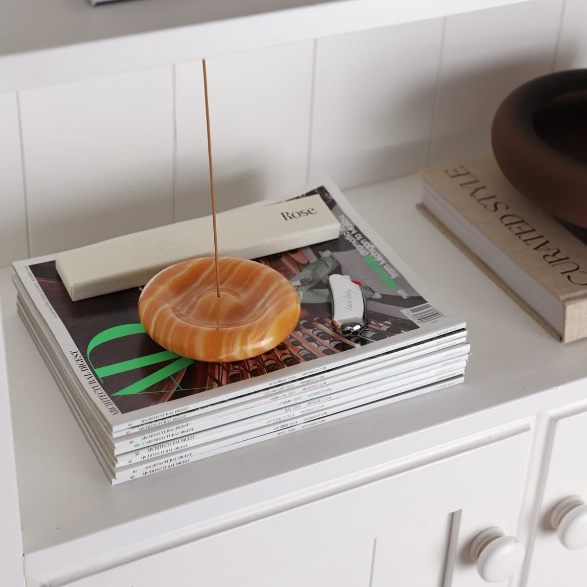 Tullio Incense Holder | Honey Onyx