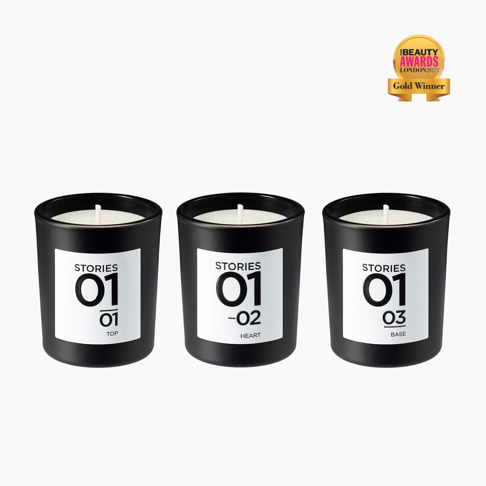 STORIES Nº.01 Bougie Parfumée Perfumed Candle Trio