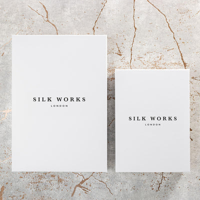 Silk Works London silk robe gift boxes.