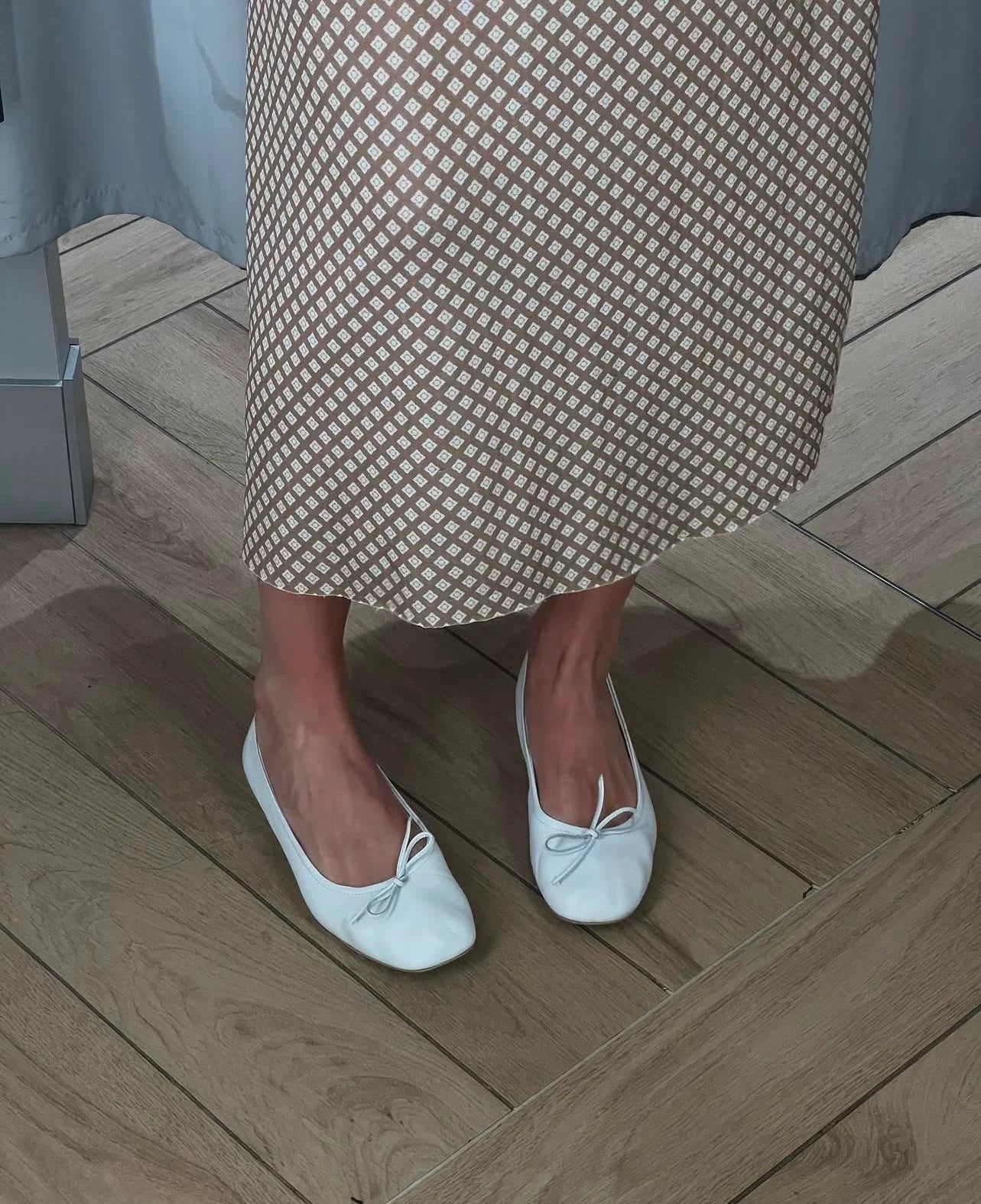 White Ballerina Flats