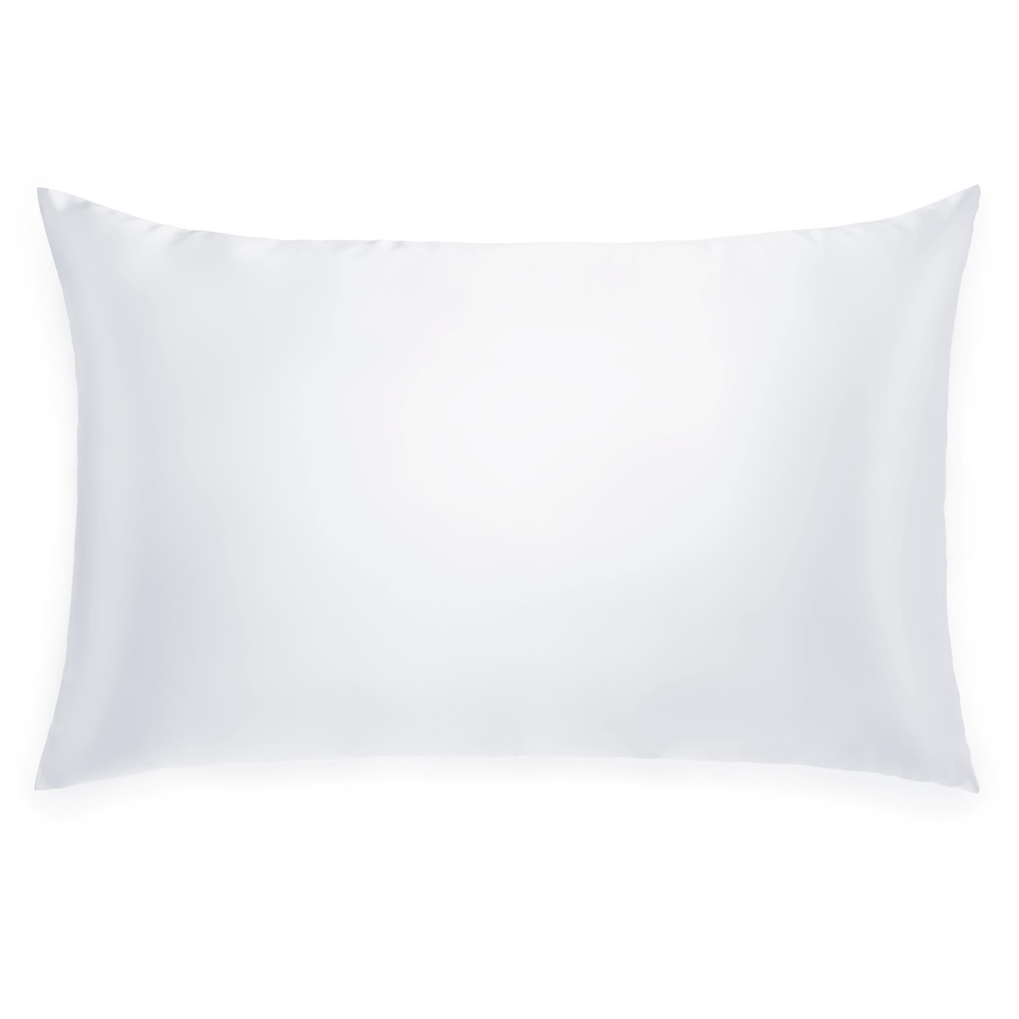 Queen size White Silk Works London 100% mulberry silk pillowcase with zip closure