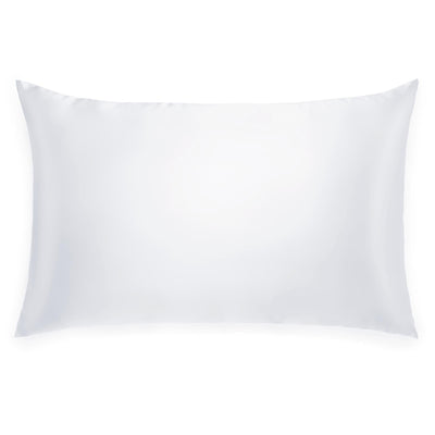 Queen size White Silk Works London 100% mulberry silk pillowcase with zip closure