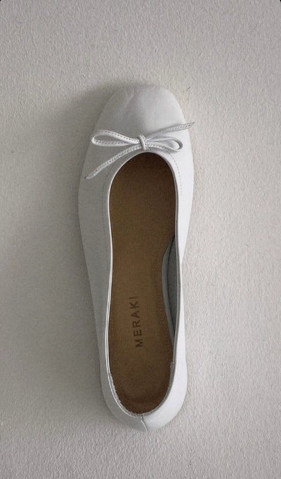 White Ballerina Flats