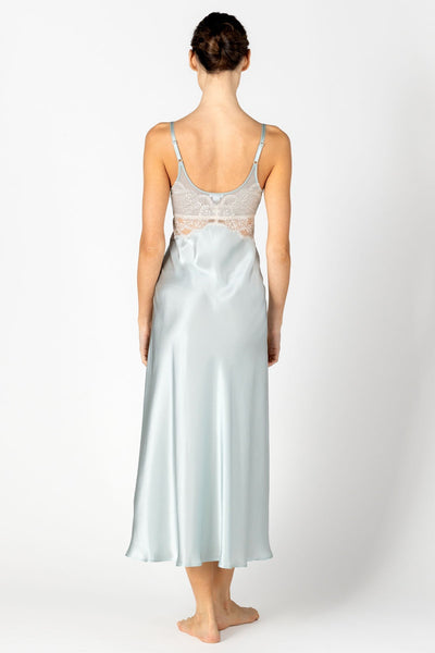 Agatha Nostalgia BS Long Silk Gown Long Gown NK iMODE Raindrops Blue XS