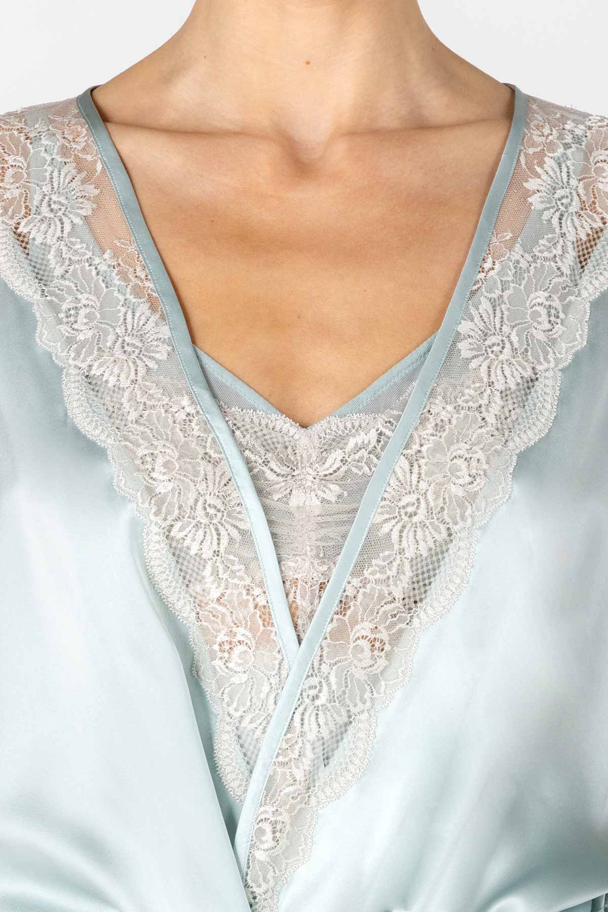 Agatha Nostalgia Hanky Long Silk Robe Long Robe NK iMODE 