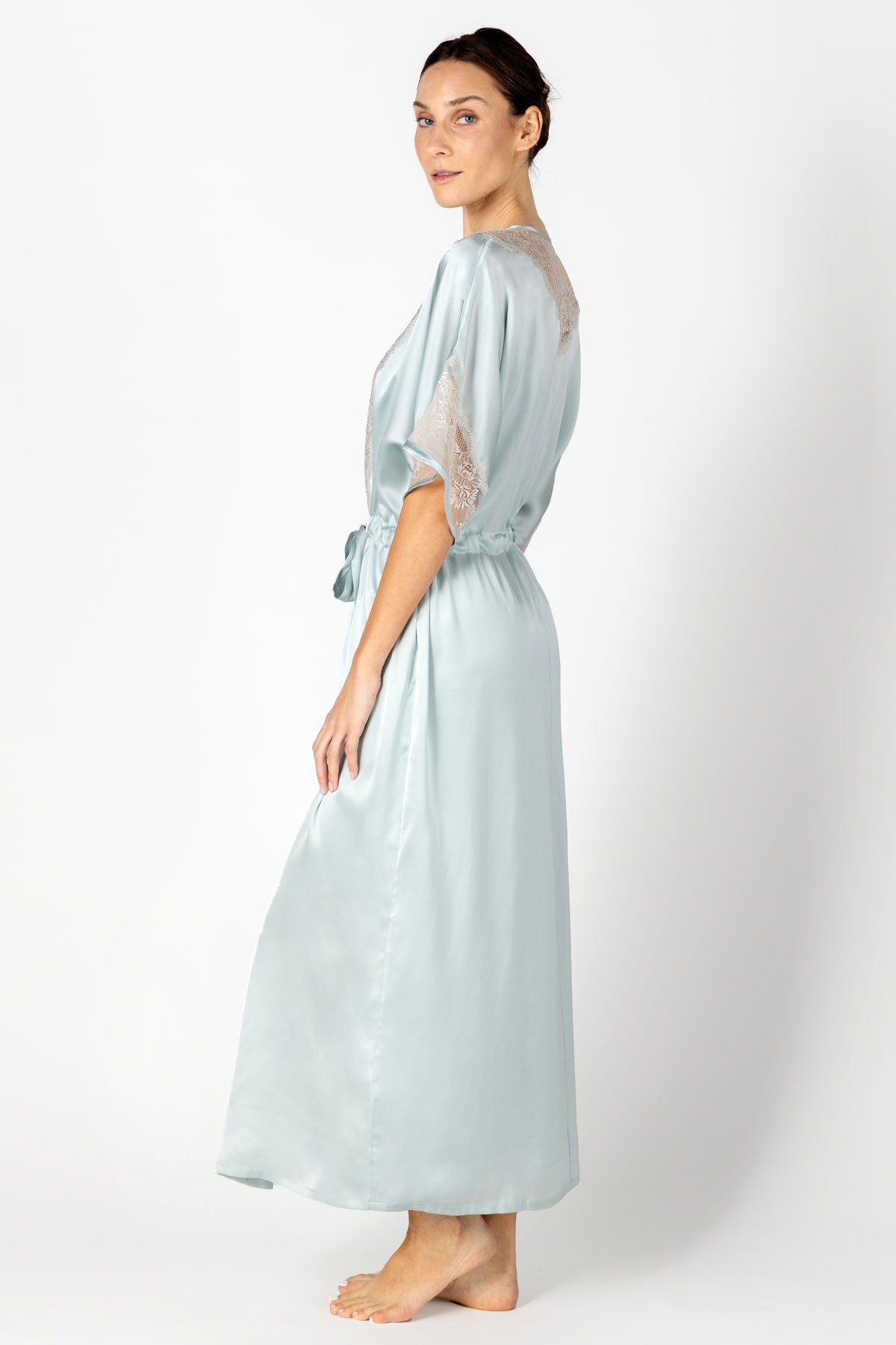 Agatha Nostalgia Hanky Long Silk Robe Long Robe NK iMODE 
