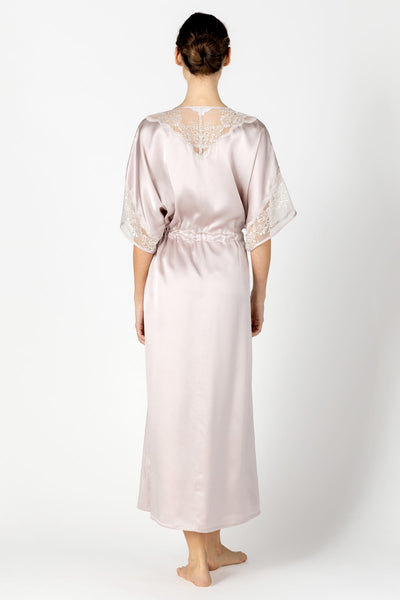 Agatha Nostalgia Hanky Long Silk Robe Long Robe NK iMODE Cashmere Pink S