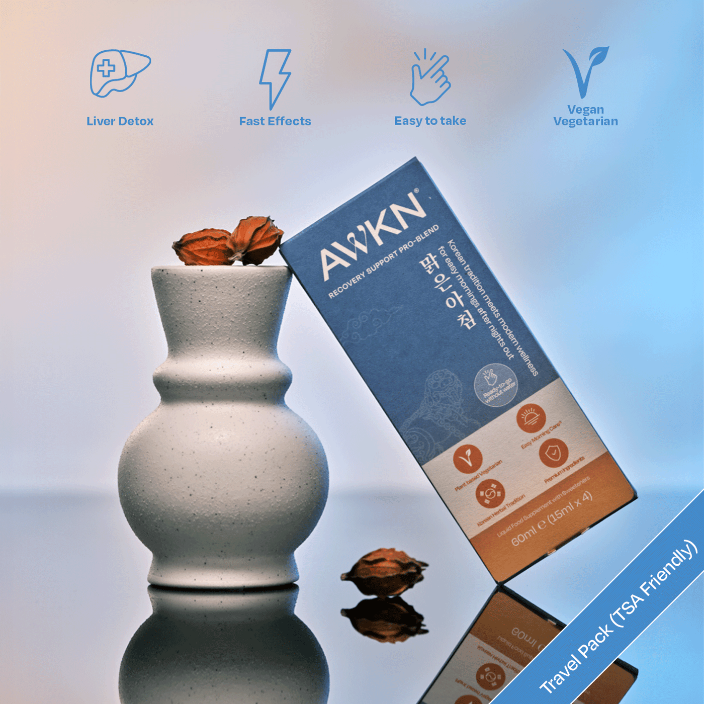 AWKN® Recovery Support Pro-Blend Travel 4 Liquid Sachets