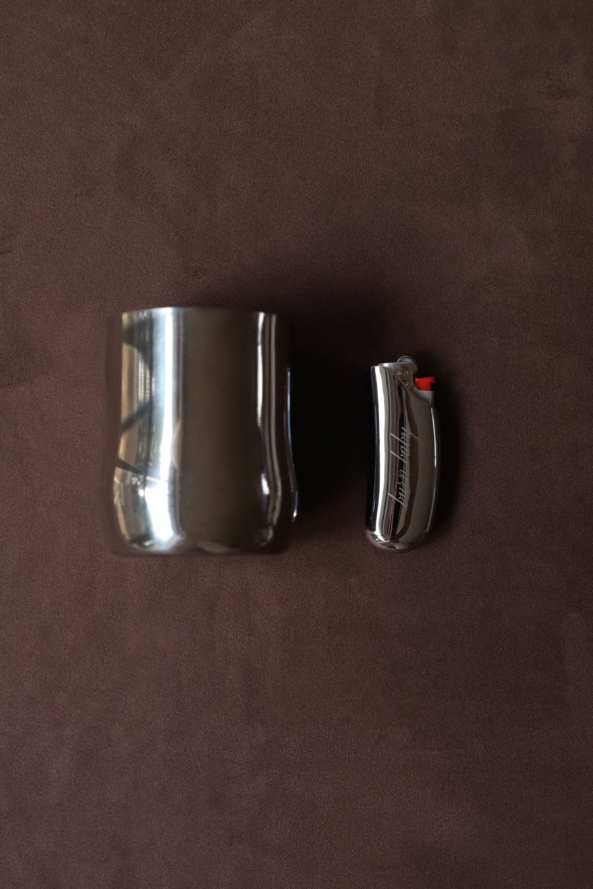 Chrome Candle &amp; Lighter Case Set