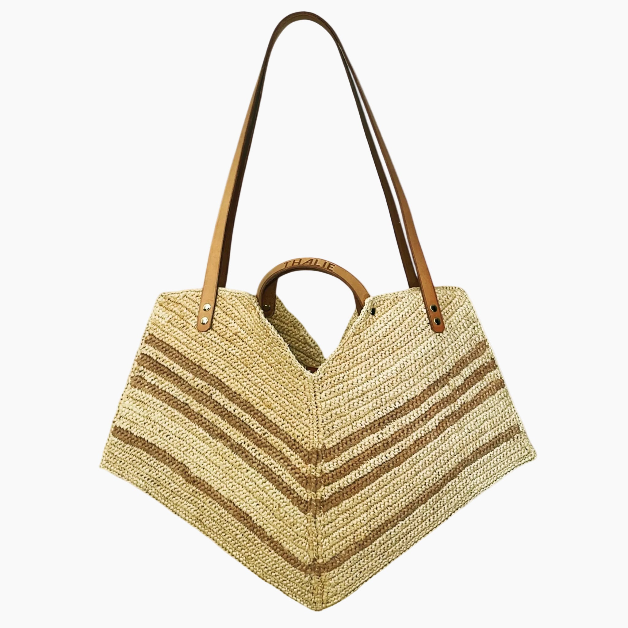 Coeur Raffia Tote Bag | Tan