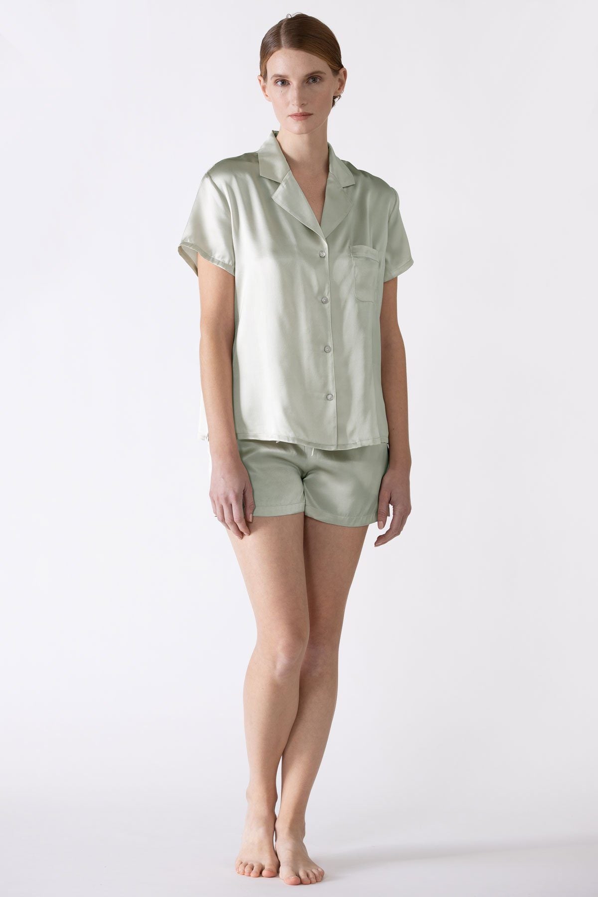 Dylan Urban Short Silk PJ set Pajama NK iMODE S pistachio-gloss green