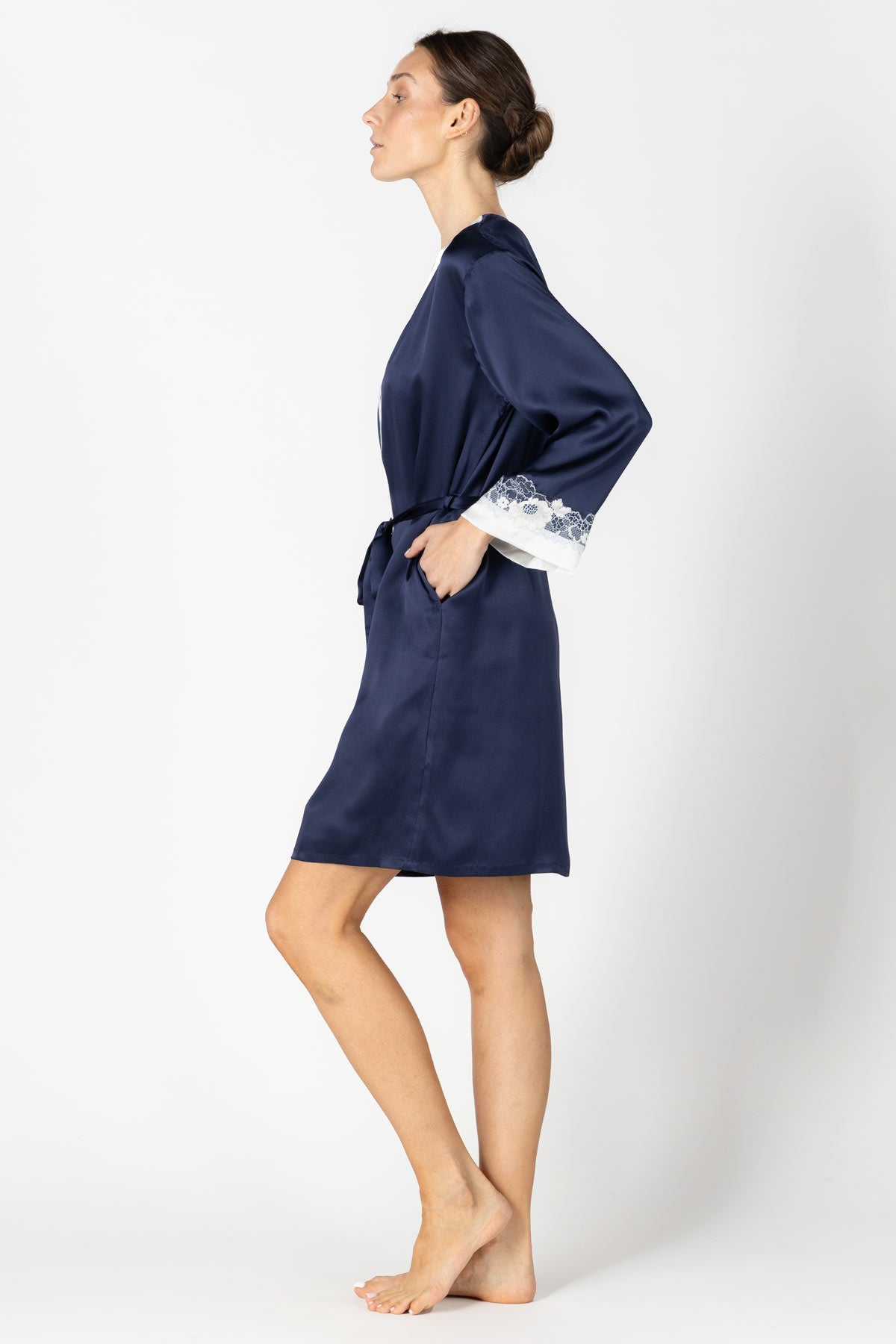 Marisa Charming Short Silk Kimono Short Robe NK iMODE 