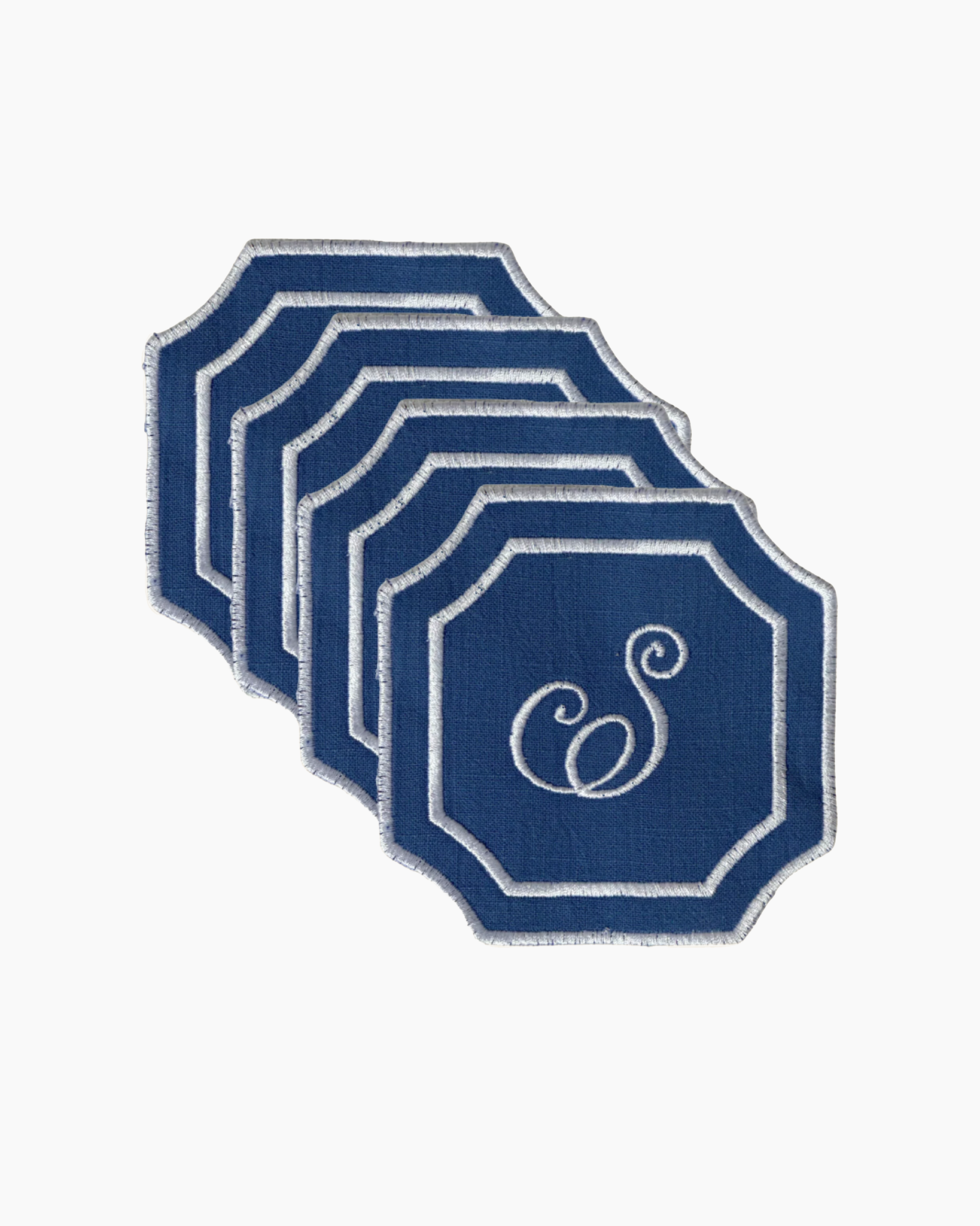 The Classic Monogram Cocktail Napkin Set