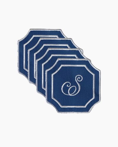 The Classic Monogram Cocktail Napkin Set