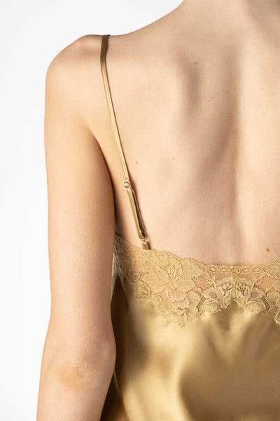 Morgan Lace Spaghetti Silk Camisole without lace hem Camisole NK iMODE 