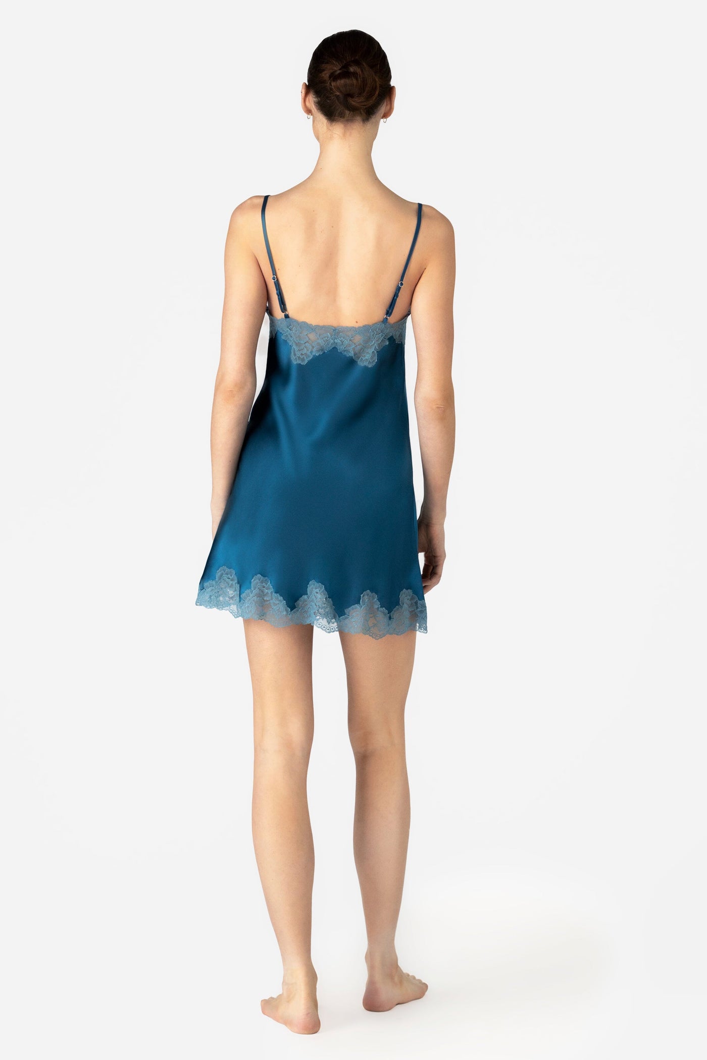 Morgan Lace Spaghetti Silk Chemise Chemise NK iMODE 