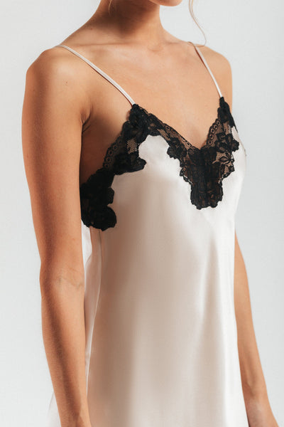Morgan Lace Spaghetti Silk Chemise Chemise NK iMODE 