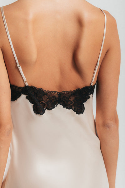 Morgan Lace Spaghetti Silk Chemise Chemise NK iMODE 
