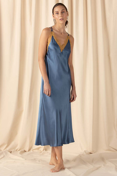 Natasha Open Back Long Gown Long Gown NK iMODE coronet-blue blue S