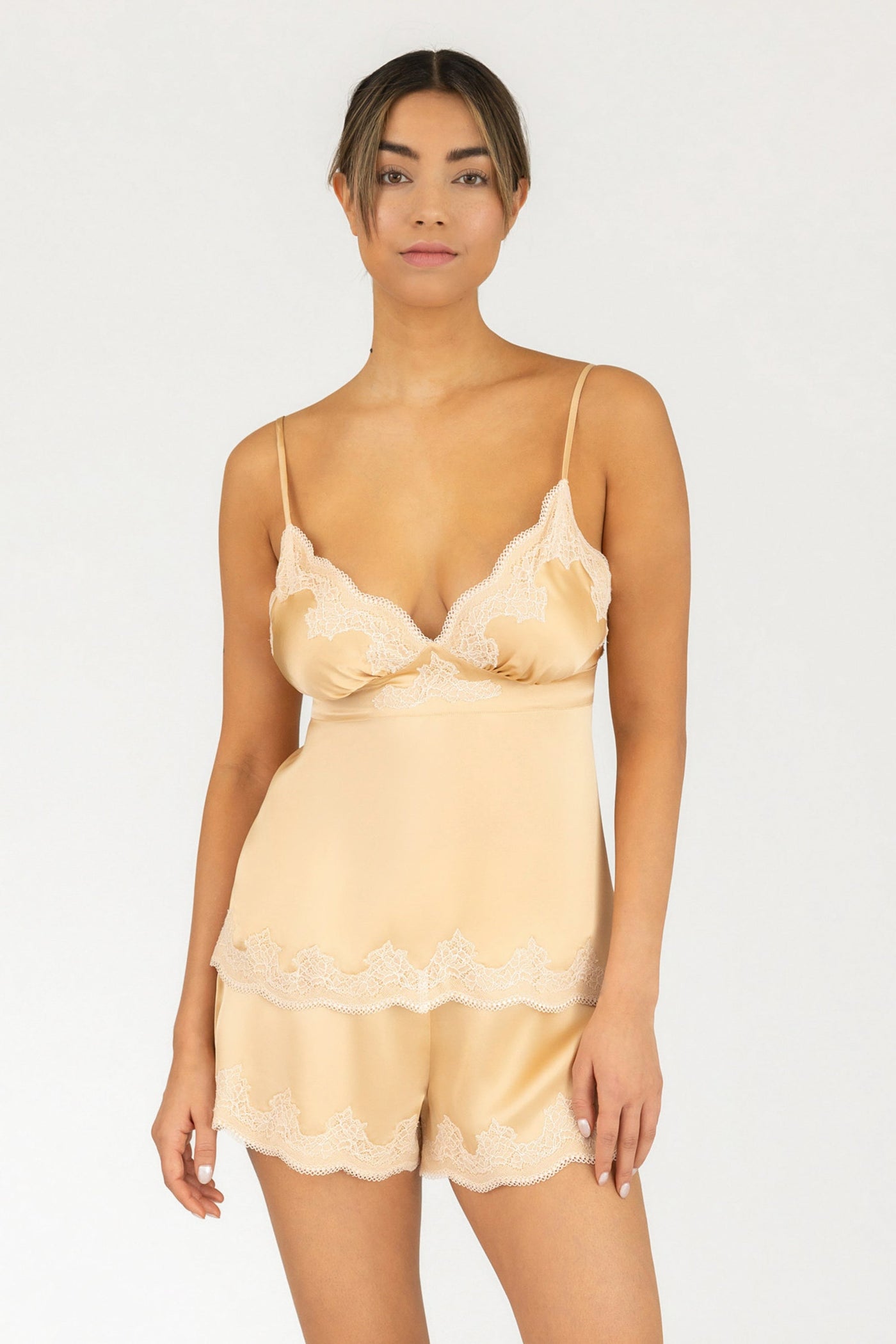 Allegra Soulful Tie-back Silk Cami Set
