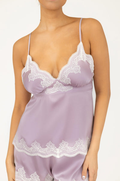 Allegra Soulful Tie-back Silk Cami Set