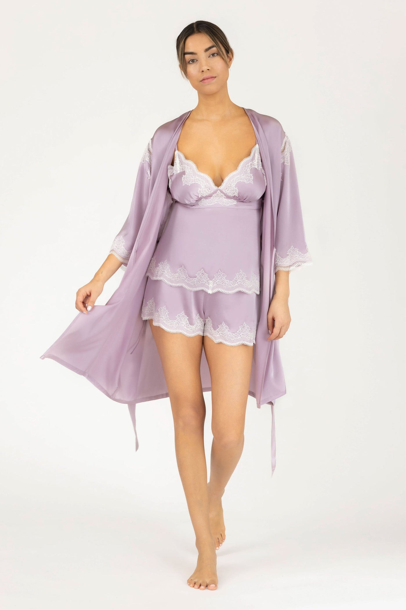 Allegra Soulful Tie-back Silk Cami Set