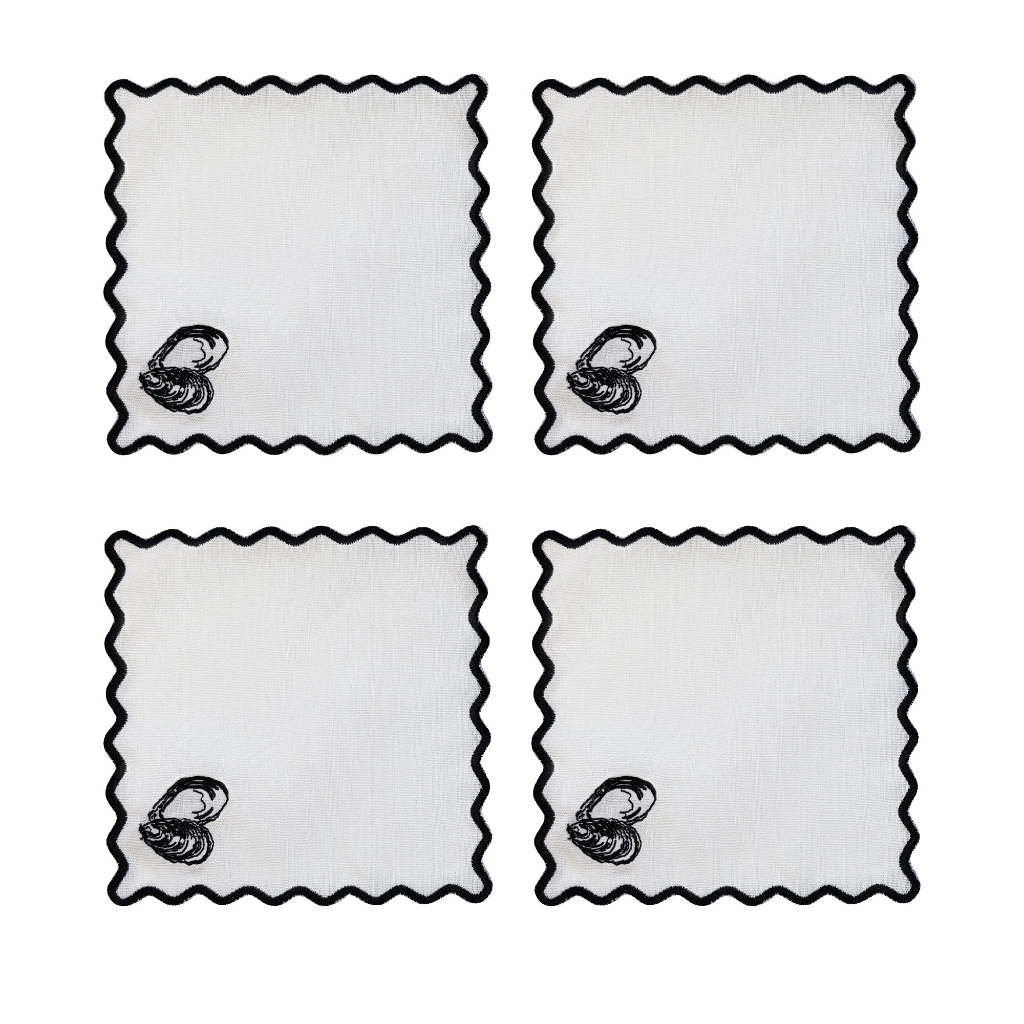 Oyster Cocktail Napkins | Set of 4