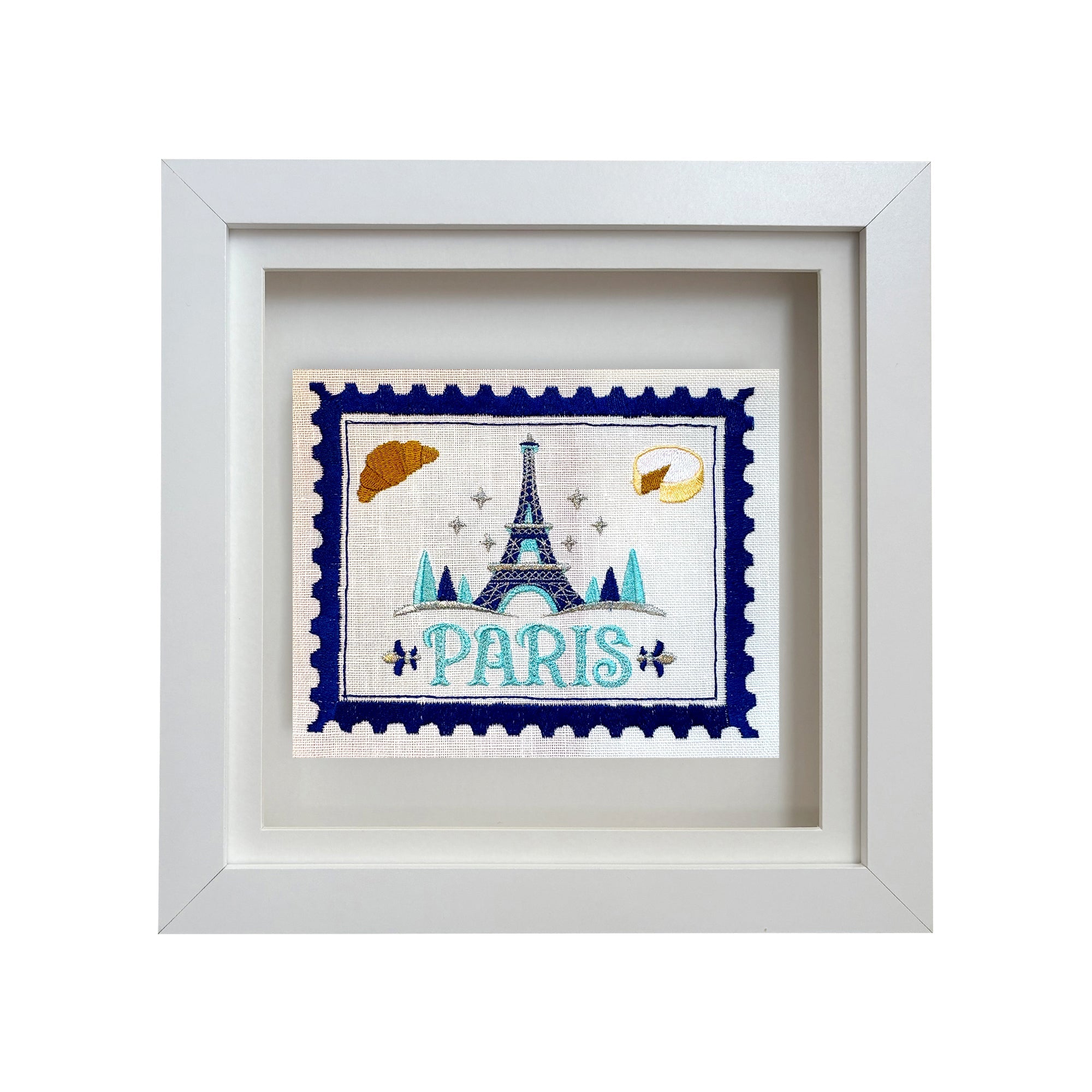 Paris Embroidered Stamp