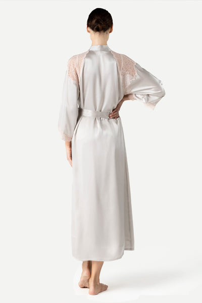 Precious Sunset Long Silk Kimono Long Robe NK iMODE 