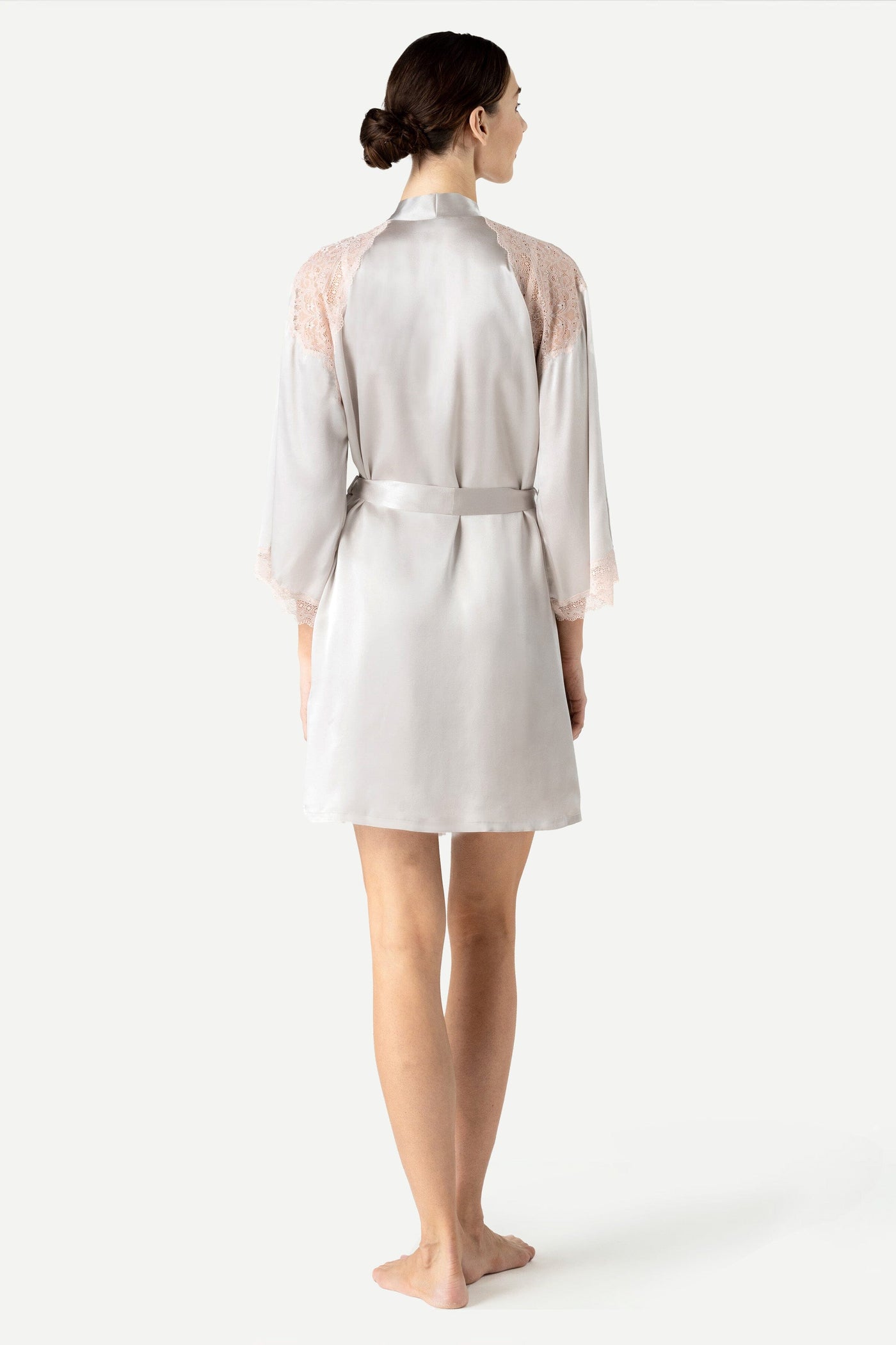 Precious Sunset Short Silk Kimono Short Robe NK iMODE 