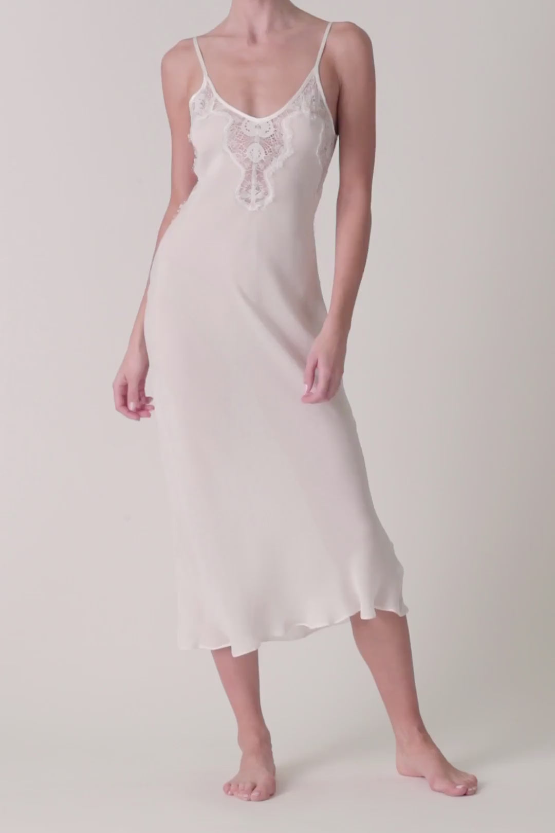 Nina Love Long Silk Slip