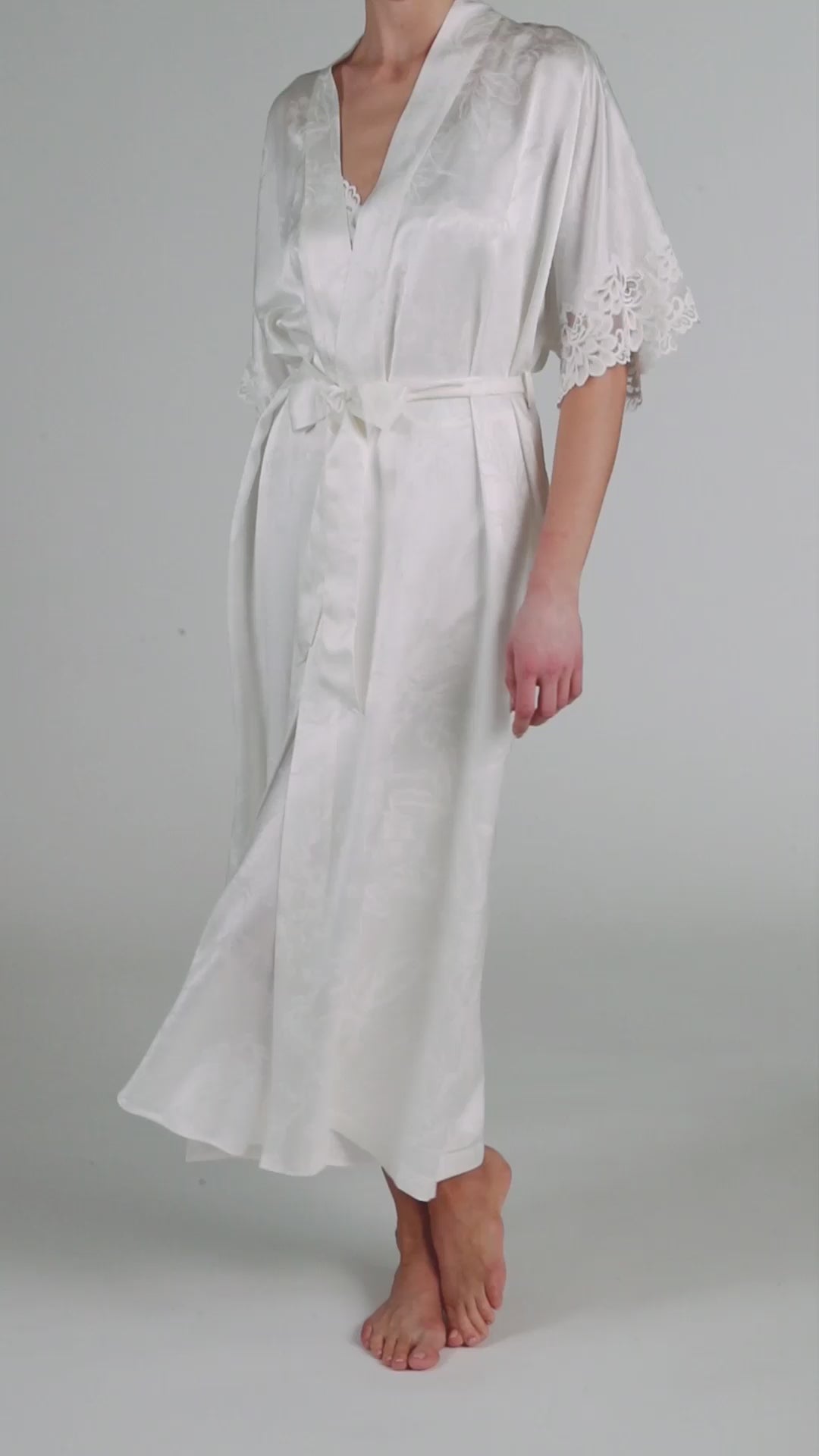 Barbara Bridal Long Silk Kimono