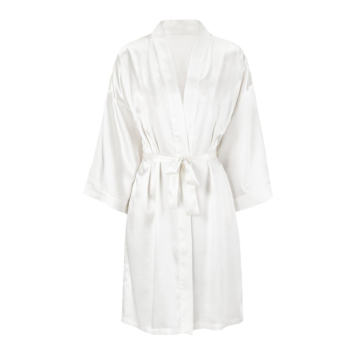 Ivory pure silk robe – soft, smooth, and elegantly draped, perfect for a luxurious at-home experience