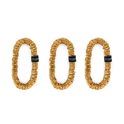 Silk Skinny Scrunchies Pack of 3