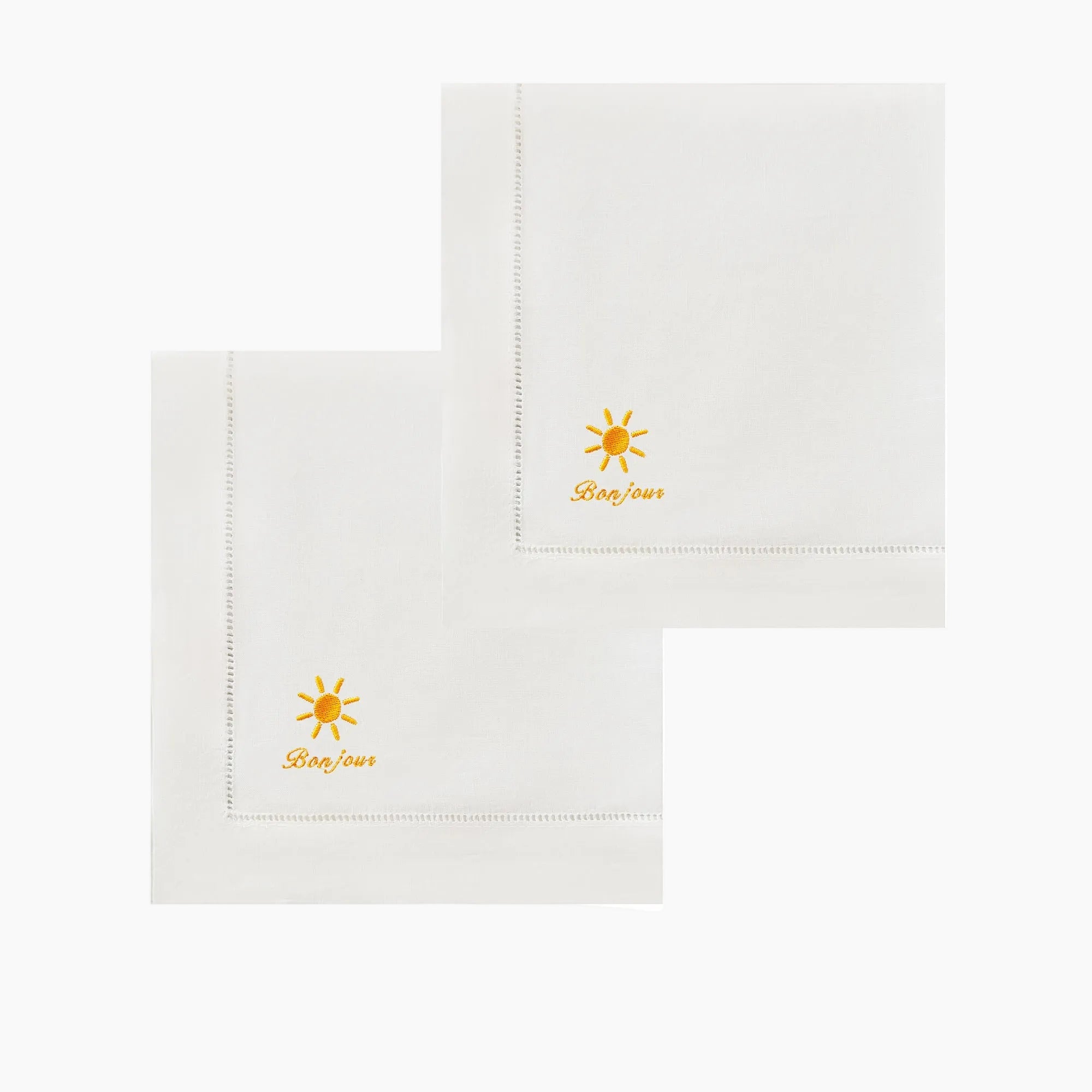 Embroidered Sunshine Napkins | Set of 2